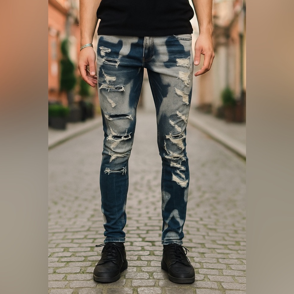 Cult Of Individuality Rocker straight Relaxed Distressed Jeans